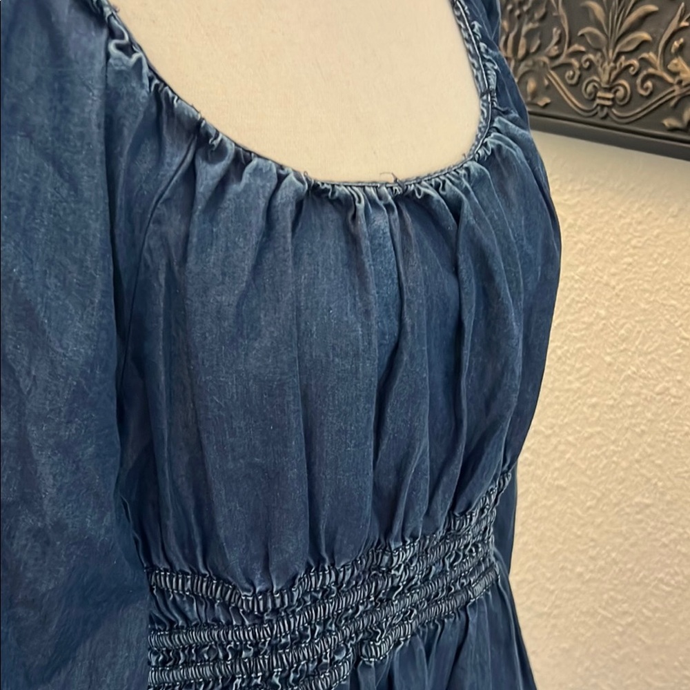 Sam Edelman Blue Tiered Ruffled Sundress - Picture 5 of 6